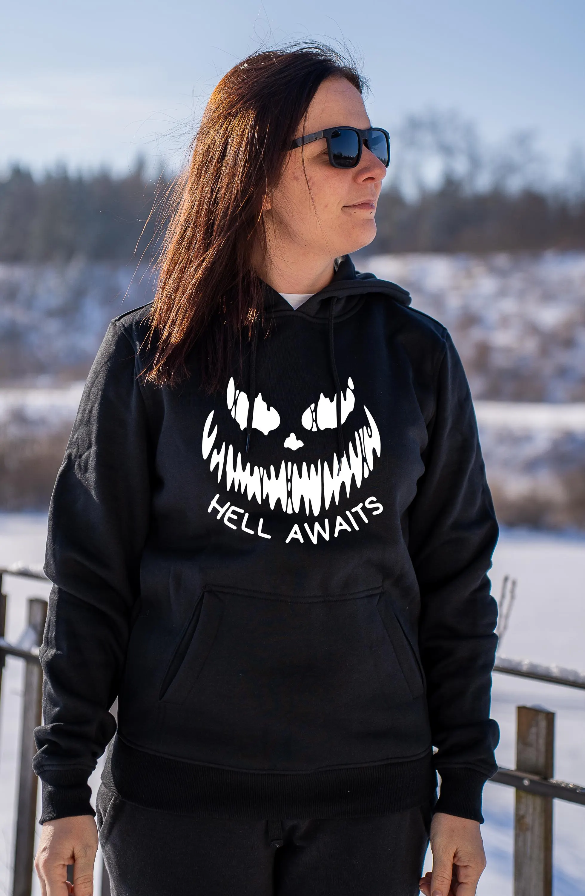 Hell Awaits - Heavy Hoody - Image 2
