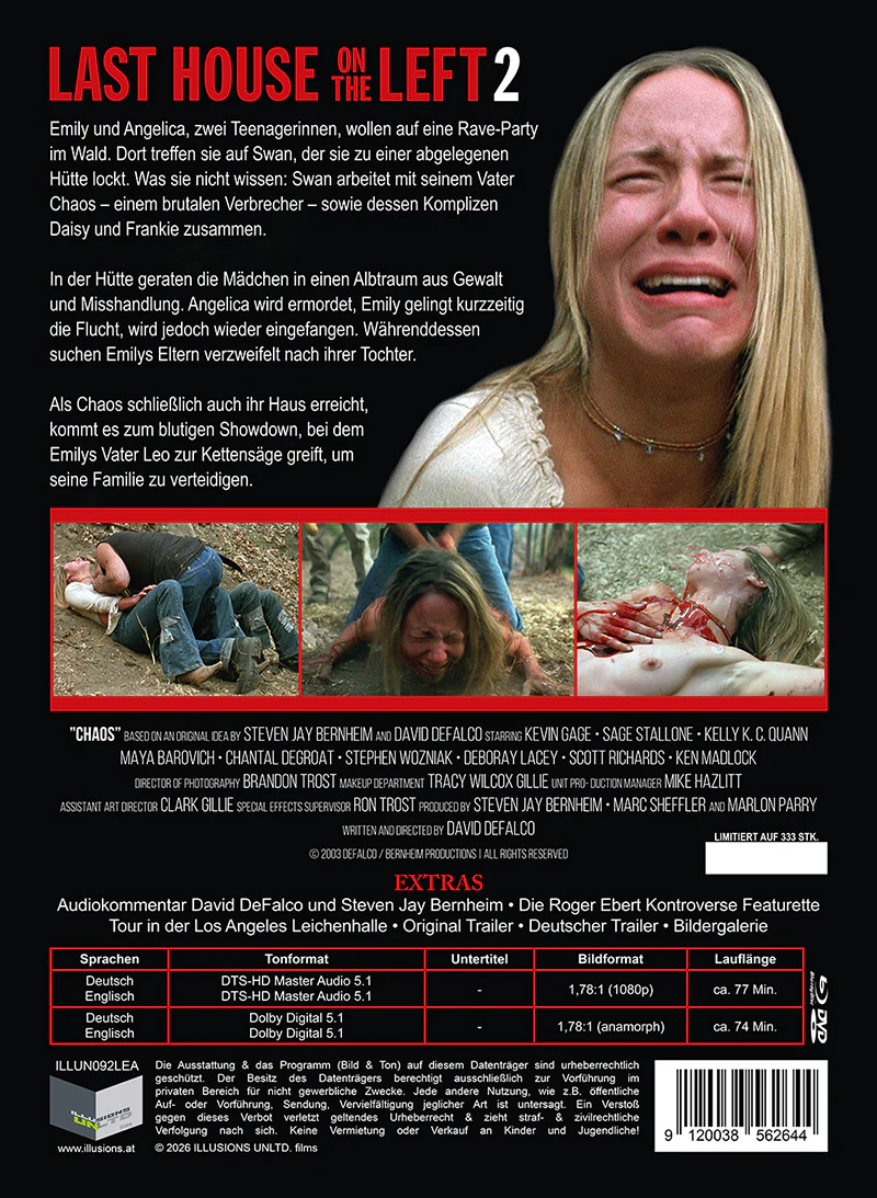 PRE-SALE: LAST HOUSE ON THE LEFT 2 - CHAOS RULES Limited (333) UNCUT MediaBook Cover A - RELEASE DATE: 8th May - Image 3